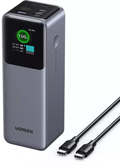 Внешний аккумулятор UGREEN PB722 35525B, 25000 мА·ч, 200 Вт, USB PD
