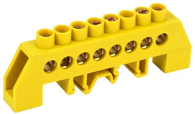 Шина PE IEK YNN10-812-8DP-K05, 8 контактов, 25 мм², 380 В, DIN-рейка
