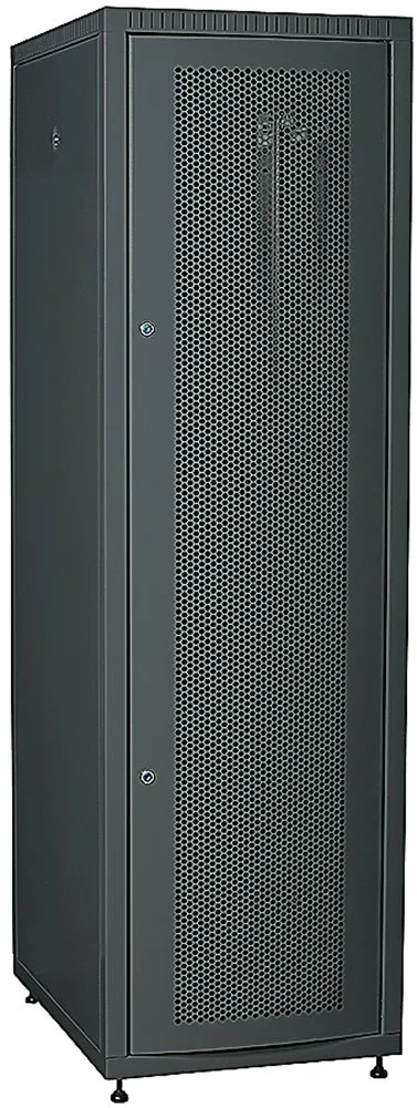 Шкаф сетевой ITK LE05-42U68-PM, 42U, 600×800мм, перфорированная/металлическая дверь, черный