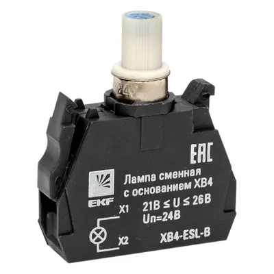 Лампа сменная c основанием XB4 синяя 24В EKF PROxima (XB4-ESL-B)
