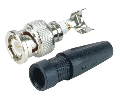 Разъем BNC ПожТехКабель PTK-Accessories 430-012, штекер под винт, с колпачком