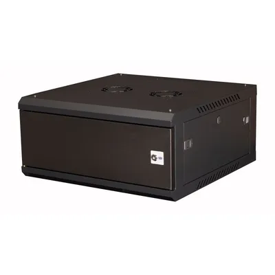 Шкаф настенный Datarex DR-640101, 19", 4U, 600×600 мм, металл, чёрный