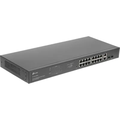 Коммутатор TP-Link TL-SG1218MPE, 16×1GbE PoE+ 192 Вт, 2 комбо SFP, 1U