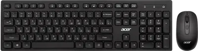Комплект Acer OCC503 (ZL.ACC11.00K), клавиатура + мышь, беспроводной, USB, чёрный