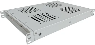 Модуль вентиляторный NTSS NTSS-FAN4/19T, 19" 1U, 4 вентилятора, термостат и контроллер, RAL 7035
