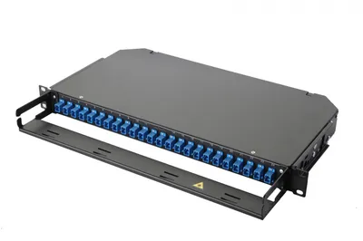 Патч-панель оптическая Eurolan 47C-24-S2-SC-16-11BL, 1U, 16×SC Duplex OS2, чёрный