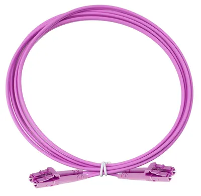 Патч-корд оптический Eurolan 41F-40-LC-LC-10, Duplex LC/LC, OM4, 10м