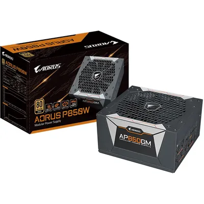 Блок питания Gigabyte GP-AP850GM, 850W, 80 PLUS Gold, модульный