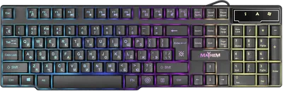 Клавиатура Defender Mayhem GK-360DL, проводная USB, 104 клавиши, RGB