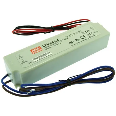 Блок питания AC-DC Mean Well LPV-60-24, 60Вт, IP67, 24В/2.5А