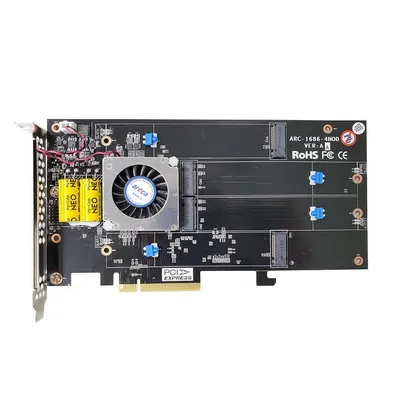 RAID-контроллер Areca ARC-1686-4NOD, PCIe 4.0 x8, 4x M.2, Tri-Mode