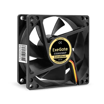 Вентилятор ExeGate EX297047RUS, 80×80×25мм, 3pin, 2000RPM