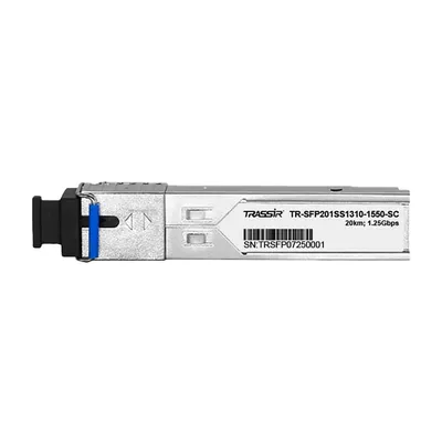 SFP модуль TRASSIR TR-SFP201SS1310-1550-SC, 1,25 Гбит/с, 1310/1550 нм, SC, 20 км