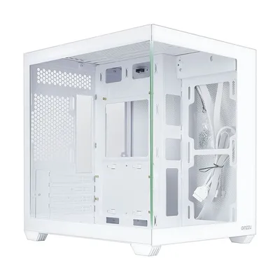 Корпус Ginzzu V410, mATX, закалённое стекло, USB 3.0/2.0, белый