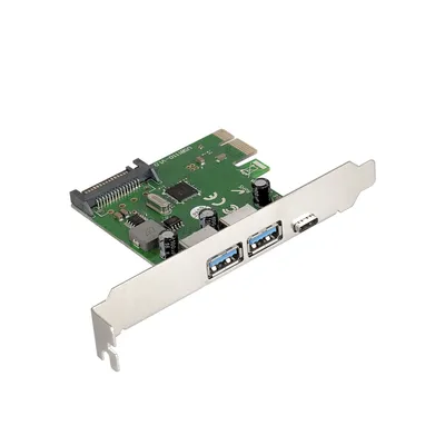 Контроллер ExeGate EXE-323, PCI-E x1 2.0, 2×USB 3.0 + 1×Type-C, VL805