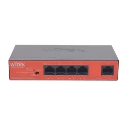 Коммутатор Wi-Tek WI-PS305GH, неуправляемый PoE, 4×1GbE PoE + 1×1GbE, 45 Вт, VLAN, Watchdog