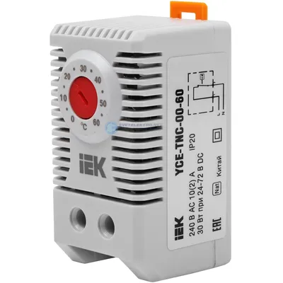 Термостат IEK YCE-TNC-00-60, 0…+60 °C, NC, IP20