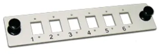 Планка Lanmaster LAN-FP-ST, 6×ST, для слотовых панелей, серая