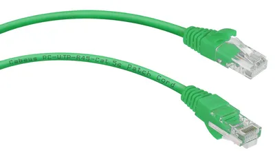 Патч-корд Cabeus PC-UTP-RJ45-Cat.5e-0.15m-GN, U/UTP, 2×RJ45, 0,15 м, зеленый