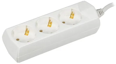 Удлинитель IEK WYP10-10-03-03-Z-G, 3 места, 3м, 10А, с заземлением