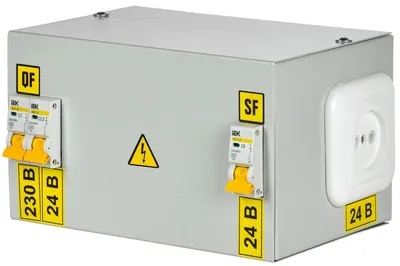 Ящик с понижающим трансформатором IEK ЯТП-0,25, 230/24 В, 0,25 кВА, IP30