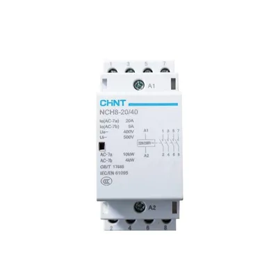 Контактор модульный CHINT NCH8-20/40, 20А, 4НО, AC 220/230В