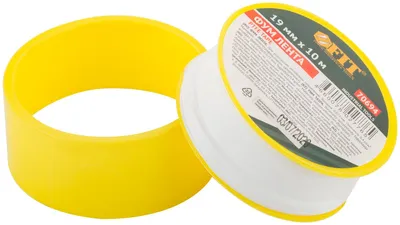 Лента ФУМ FIT 70694, 19 мм × 10 м × 0,075 мм, фторопласт, белая