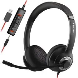 Наушники Nubwo EH01, USB, с микрофоном, для колл-центра