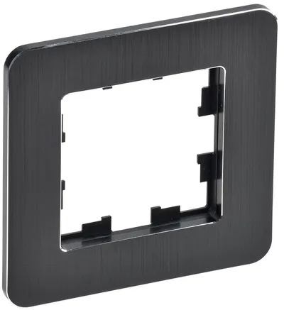 Рамка IEK BR-M12-M-21-K02, BRITE, 1-местная, металл, черный, IP20