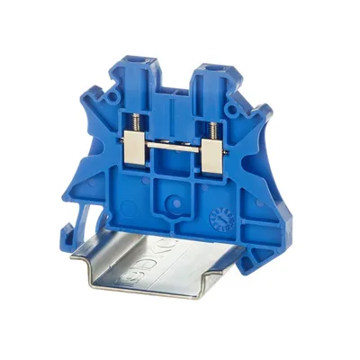 Клемма проходная DKC TUR-2.5-BU, винтовой зажим, 2.5 мм², синяя