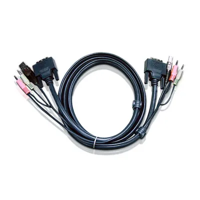Кабель Aten 2L-7D02UD, DVI/USB, 2м, для KVM