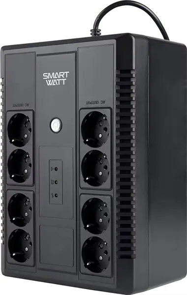 ИБП SMARTWATT UPS SAFE PRO 650, линейно-интерактивный, 650 ВА/360 Вт, 8 розеток Schuko