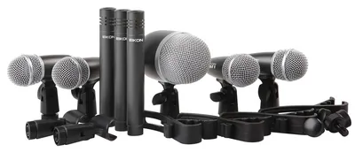 Комплект микрофонов EIKON DMH8XL, 8 шт., динамические и конденсаторные, проводные