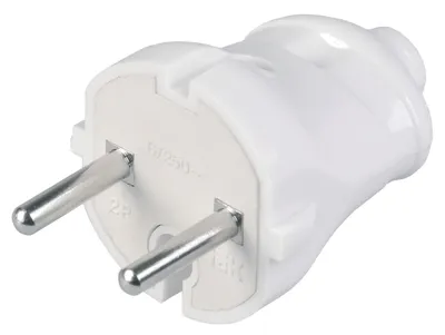 Вилка разборная IEK ВПп20-01-Ст EVP20-06-01-K01, 6 А, 250 В, без заземления