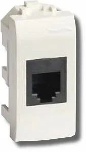 Розетка телефонная DKC 76120B, RJ-12, 1М, белая
