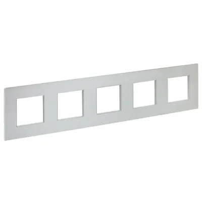 Рамка IEK SKANDY SK-M52-M-K23, 5 постов, металл, серебро, IP20