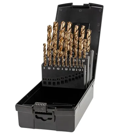 Набор свёрл ZALTAR ZA-74162, по металлу, HSS-E Co5, DIN 338, 25 шт., 1,0–13,0 мм