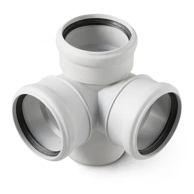 Крестовина PRO AQUA STPL711187, 110 мм, 87°, двухплоскостная, раструбная, PP