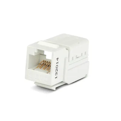Вставка Keystone Jack Hyperline KJNE-8P8C-C6-90-WH, Cat.6, RJ-45, белый
