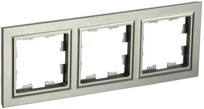 Рамка для выключателей IEK BRITE BR-M32-K37, 3-местная, шампань, IP20