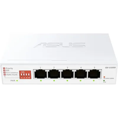 Коммутатор ASUS QG-U1050, неуправляемый, 5×2.5G Ethernet, 25 Гбит/с