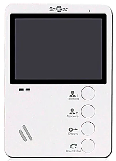 Монитор видеодомофона Smartec ST-MS104-WT, 4", 2 панели, белый
