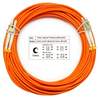 Патч-корд оптический Cabeus FOP-62-LC-LC-20m, многомодовый, LC/LC, OM1, 62.5/125, 20м, LSZH