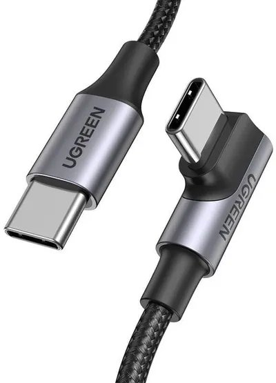 Кабель UGREEN US334 (70643), USB-C — угловой USB-C, USB 2.0, 1 м