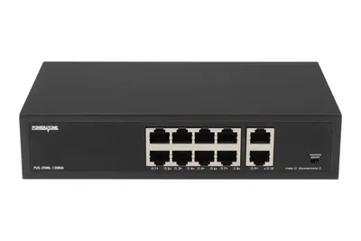 Коммутатор POWERTONE PUS-2T08L-120RM, 8×FE PoE+ 120 Вт, 2×1GbE