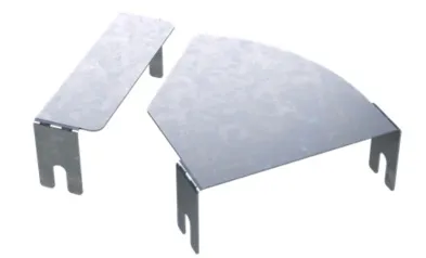 Крышка на угол DKC 38010, гориз. 0-45°, осн.100мм, сталь, оцинк.