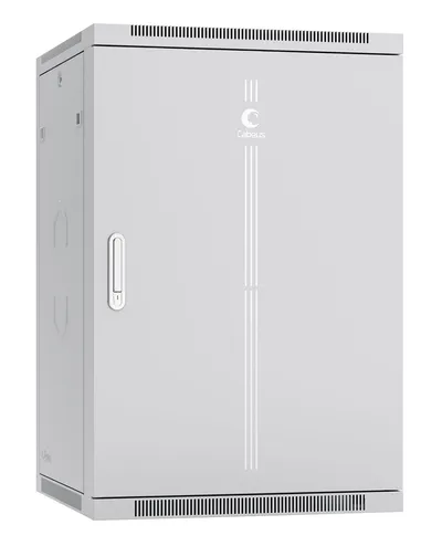 Шкаф телекоммуникационный настенный Cabeus SH-05F-18U60/45m-R, 18U, 600×450 мм, металлическая дверь, серый