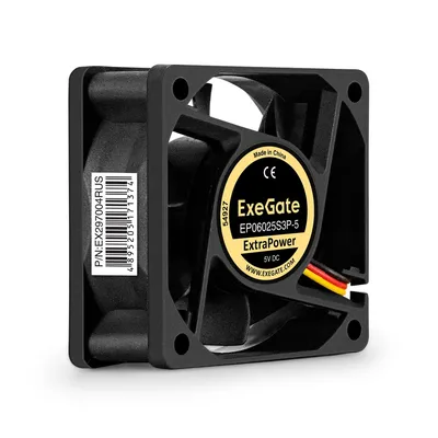 Вентилятор ExeGate EX297004RUS, 60×60×25 мм, 5В, 3pin, 4800RPM