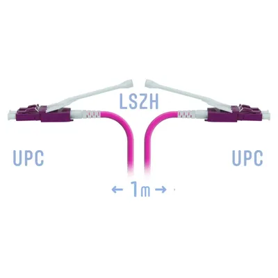 Патчкорд оптический SNR SNR-PC-LC/UPC-MM4-DPX-HD-1m (2,0), LC/UPC-LC/UPC, MM (OM4), Duplex, 1м, 2мм