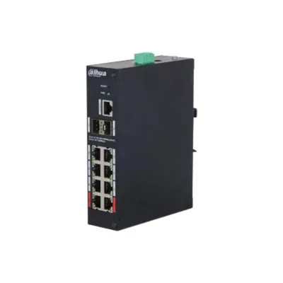 Коммутатор Dahua DH-HS4210-8GT-110, 8×1GbE PoE + 2×SFP, L2, промышленный
